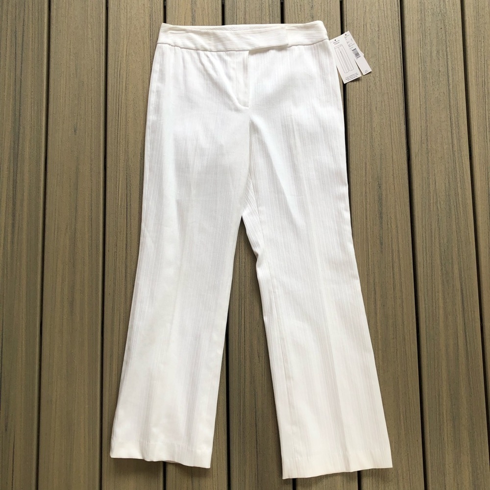 NWT Alex Marie White Wide Leg Pants Size 8